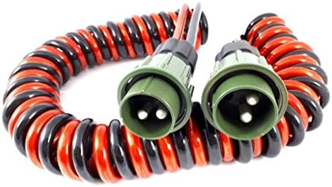 Easy Link NATO Spiralkabel Wendelkabel Stecker 24V 2pin 2x35mm2 4M Anwendung LKW.