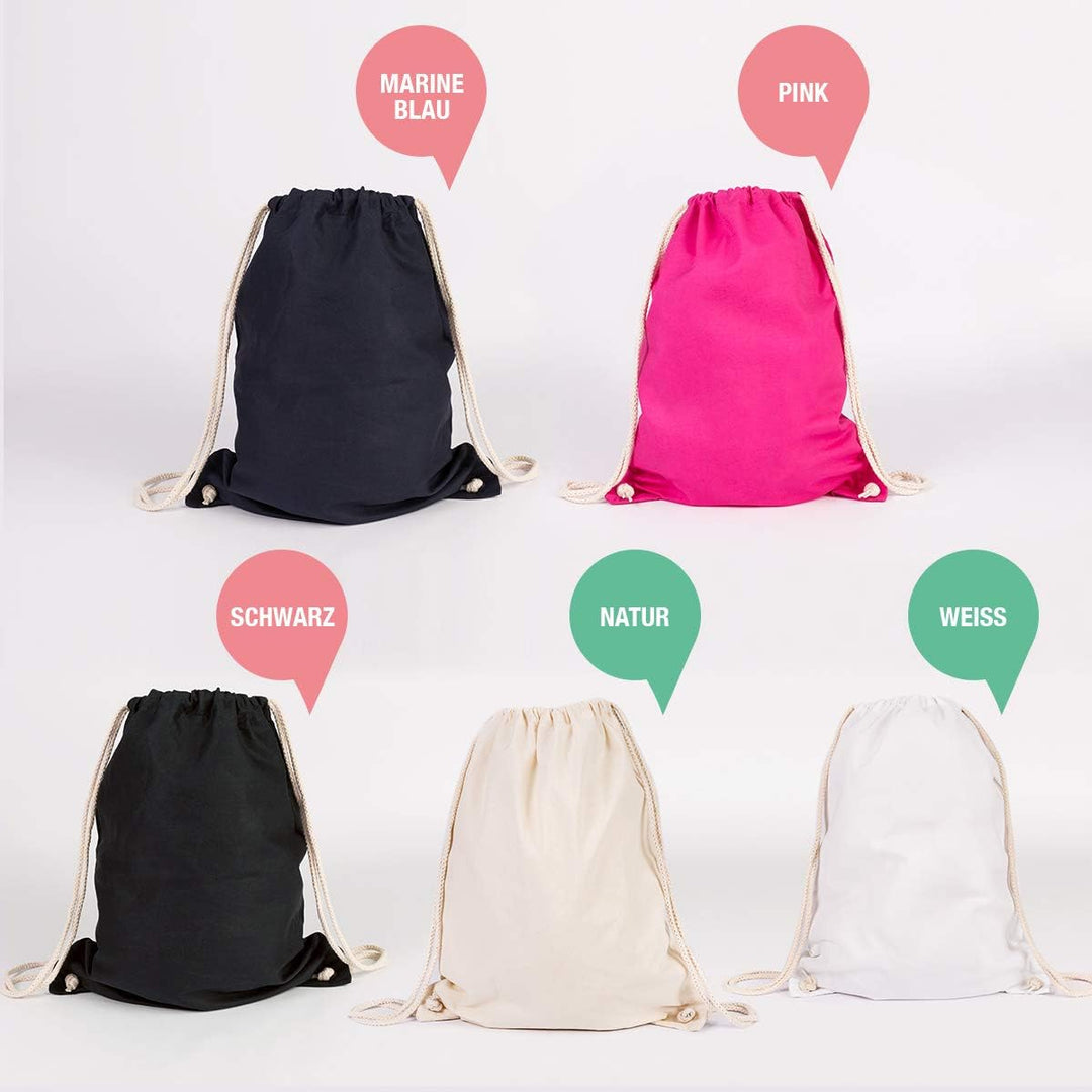 JUNIWORDS Turnbeutel - Wähle eine Farbe - "Aus dem Weg! Ich muss tanzen!" - Beutel: Marine Blau, Tex