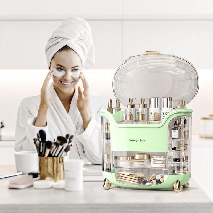 Make Up Aufbewahrung Cosmetic Organizer Kosmetik Schminktisch mit Deckel Schubladen Grosse Kapazität