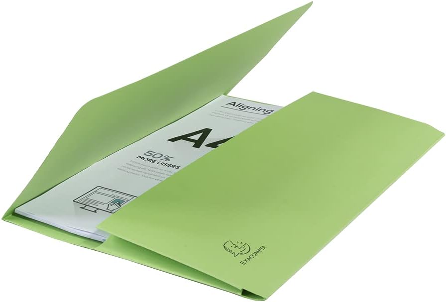 Exacompta 47673E 50er Pack Recycling-Aktenmappen Forever mit Verschlussklappe für DIN A4 Blauer Enge