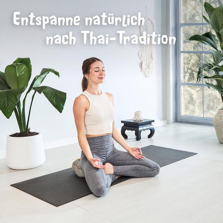 Livasia Meditationskissen Stern, Yogakissen mit Kapok, Pouf, Bodenkissen sternförmig Yoga Zen Medita
