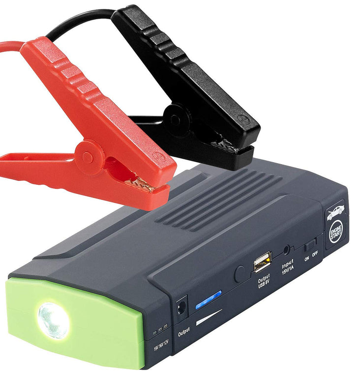 revolt Jump Starter: Notebook-Powerbank mit Kfz-Starthilfe & LED-Leuchte, 8.000 mAh, 400 A (Auto Pow