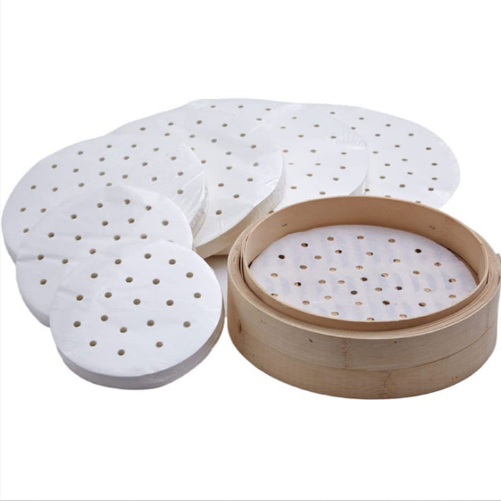 250 Stück Dim Sum Papier als Unterlage für Bambusdämpfer, Heissluftfritteuse, Dampfgarer Airfryer Li