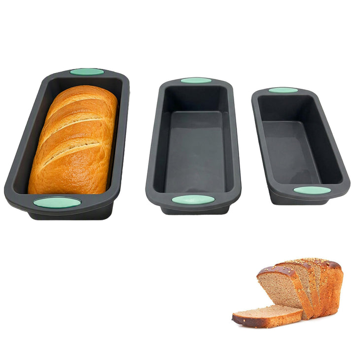 Brotbackform 3er Set(Grosse, Mittlere, Kleine) Kastenform Kuchen mit Griff