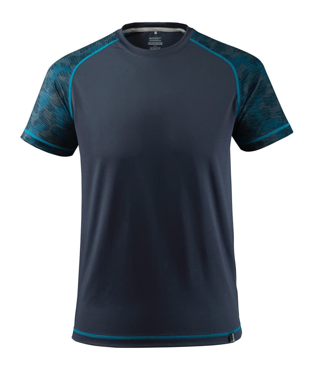 Mascot 17482-944-010-M T-Shirt "Slim", schwarz/blau, M M-5XL, M-5XL