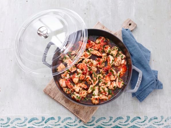 Staub Bratpfanne mit zwei Griffen, Induktionsgeeignet, Gusseisen, Graphitgrau, 20 cm, 1 Einheiten 20