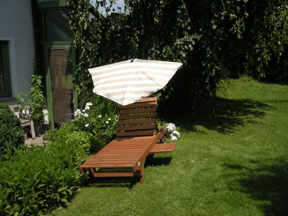 Holly Traveller SONNENLIEGEN-FÄCHERSCHIRM TERRA-BEIGE - STABIELO ® JUBILÄUMS-FÄCHER-SONNENSCHIRM