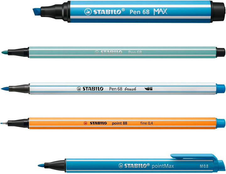 Stifte-Set - STABILO ARTY Creative Set - 55er Pack - Fineliner, Filzschreiber, Premium-Filzstifte, P
