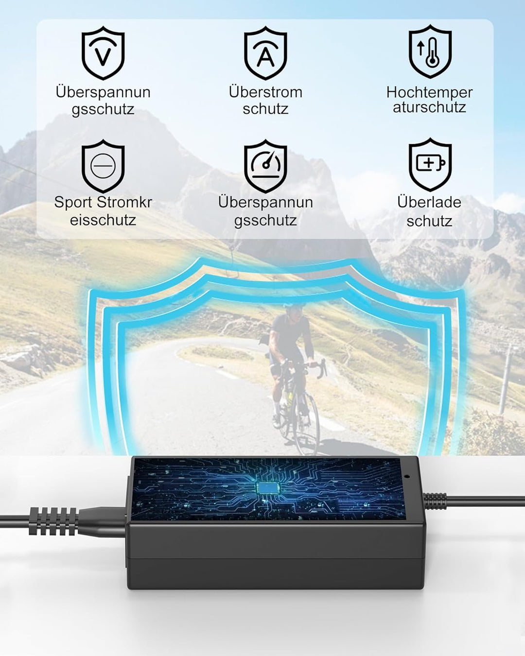 36V 2A 42V 2A Ladegerät für Bosch Active/Performance Line (0275007907) e-Bike Ladekabel