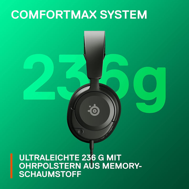 SteelSeries Arctis Nova 1X - Multi-System Gaming-Headset – Hi-Fi-Treiber – 360° Surround-Sound – Mem