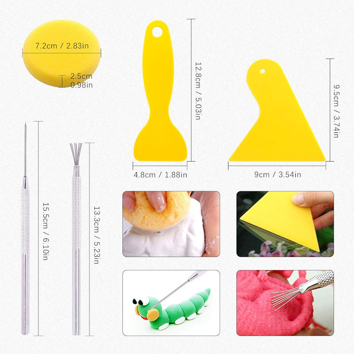 Swpeet Modelliermasse-Set, 22-teilig, Ball-Stylus-Werkzeug, Töpferwerkzeuge, Gummispitze, Kunststoff