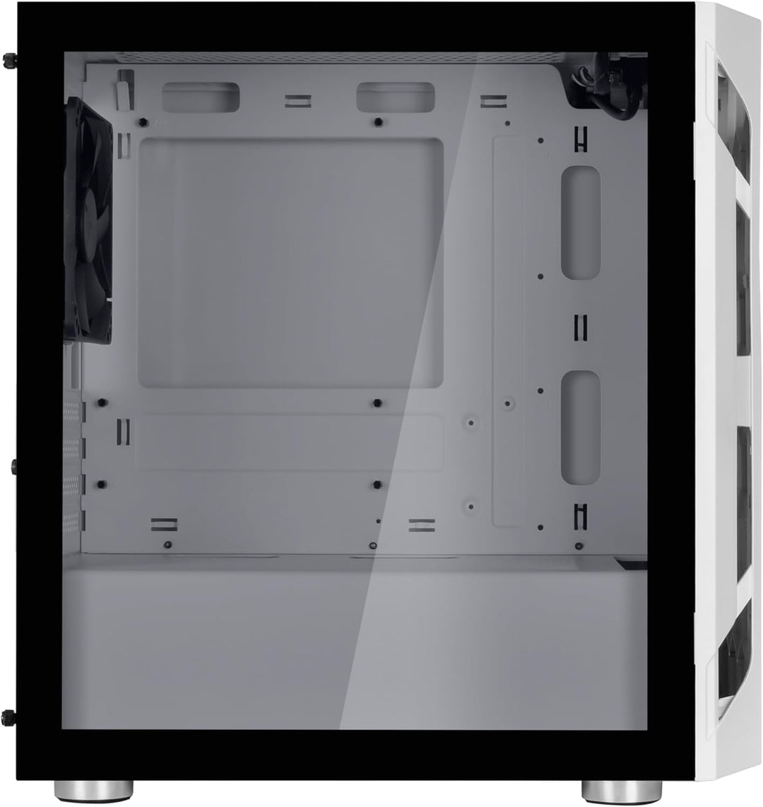 Silverstone SST-FAH1MW-G - Fara H1M Micro-ATX Gaming Computer Chassis, Weiss