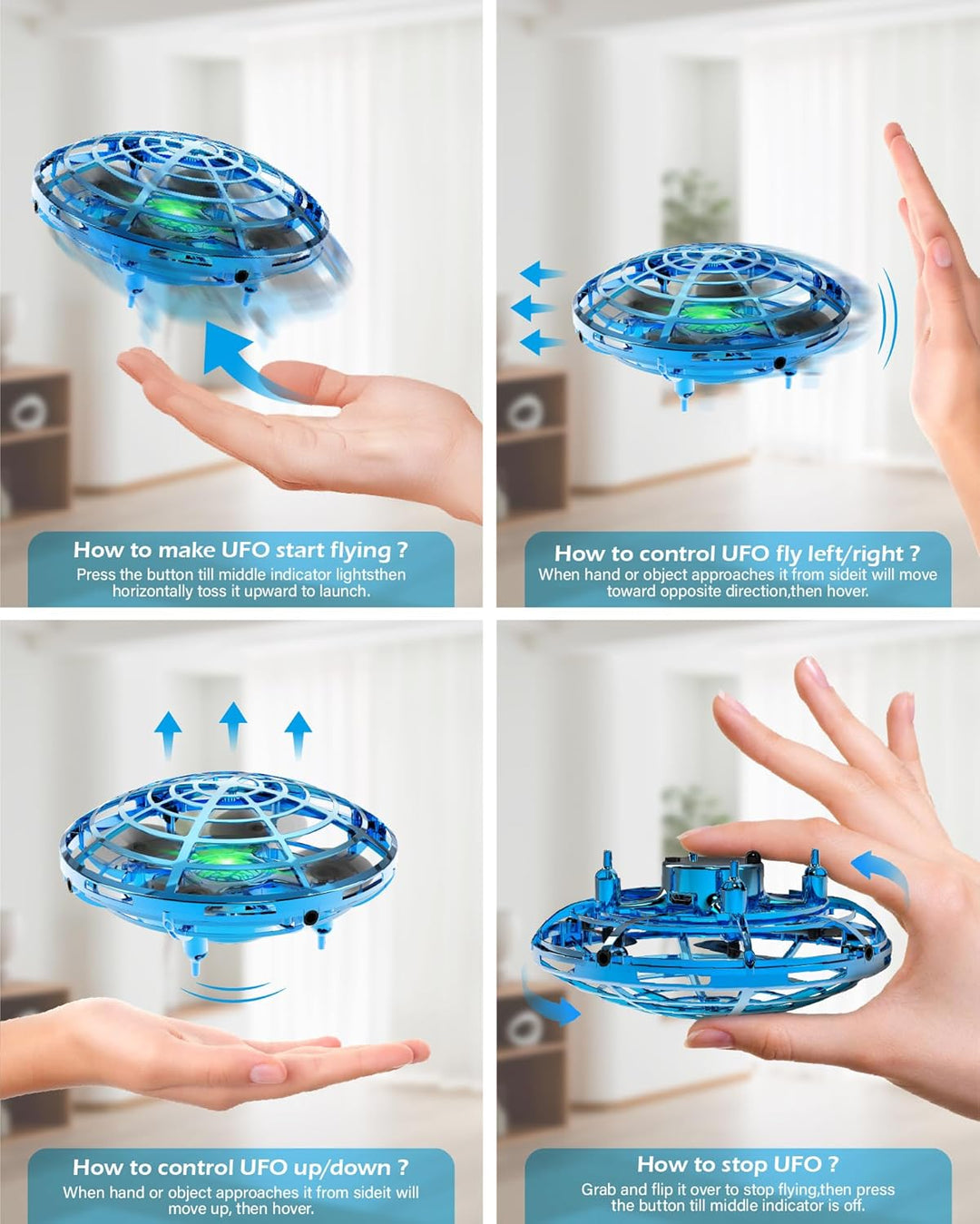 Mini Drohne für Kinder, UFO Fliegender Ball, Infrarot Induktion handgesteuertes Flugspielzeug, Gesch