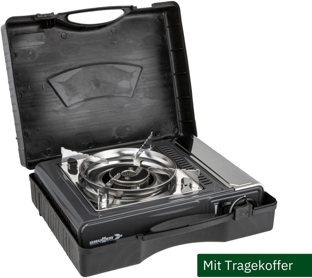 BRUNNER: Gas-Kochplatte Einflammig Outdoor - Mit Piezozündung 2,2 kW - Gasherd Mit Zündsicherung - D