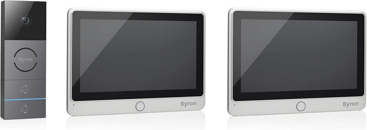 Byron Video-Gegensprechanlage mit Zwei 7 Zoll HD Touchscreen 720p (erweiterbar) Videoaufnahmefunktio