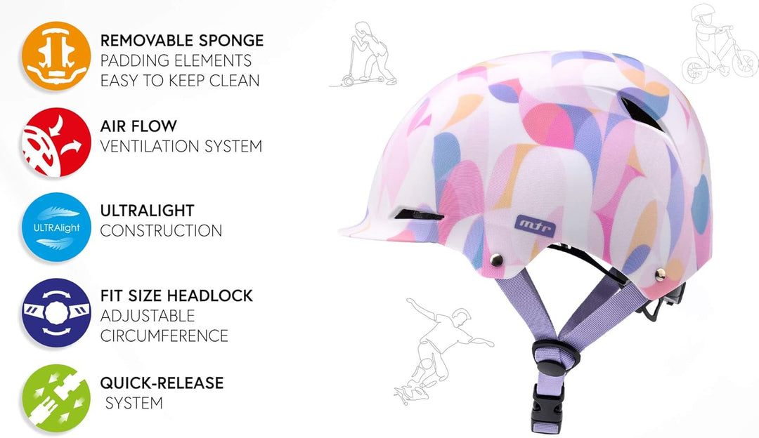 meteor® Kinder BMX Helmet Scooter Kinderfahrradhelm Sicherer Fahrradhelm Kinder inliner Helm Roller-