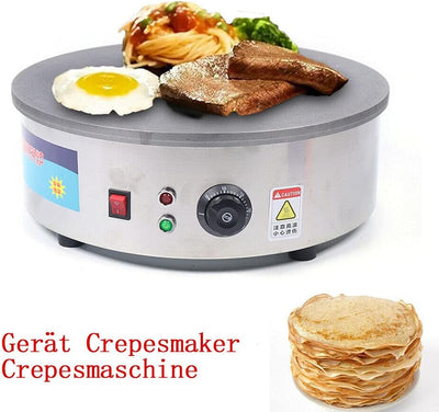 SHZICMY Elektrisch Crepesmaker, Crepe Maker Crepesplatte Edelstahl Crepes Crepeseisen Crepesgerät Cr