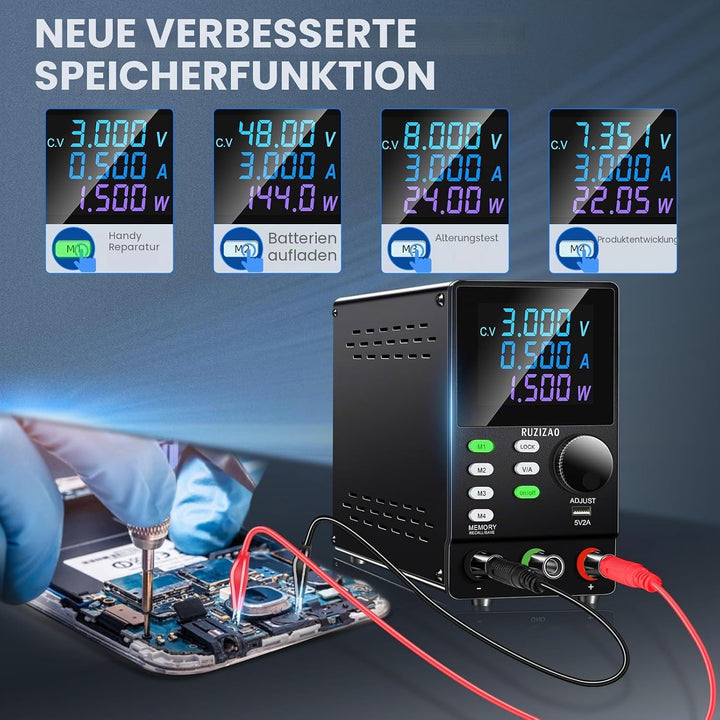 RUZIZAO Labornetzteil 300V 1A Labornetzgerät Programmierbares, einstellbares, geregeltes Labornetzte
