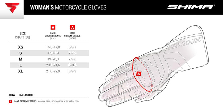 SHIMA Caliber Motorradhandschuhe Damen Herren - Klassische, Vintage, Sommer mit Protektoren L Schwar