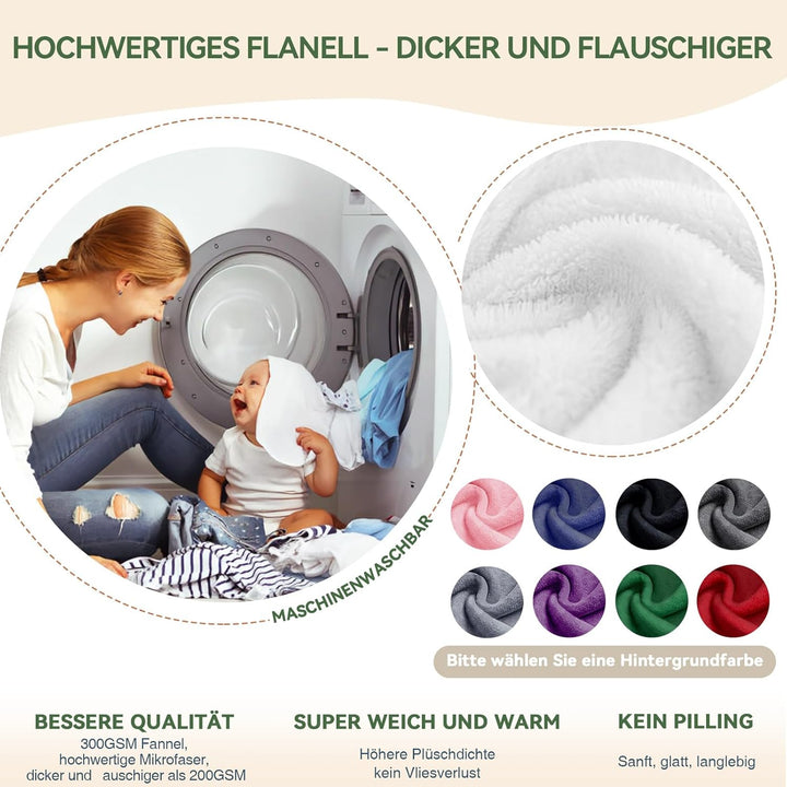 iDIY personalisierte Decke personalisierte Geschenke - Decke mit Foto kuscheldecke personalisiert, G