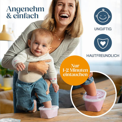 Niimo 3D Abdruck Baby Hand und Fuss - Hautsicheres Baby Gipsabdruck Set, Baby Abdruck Hand Fuss, Han