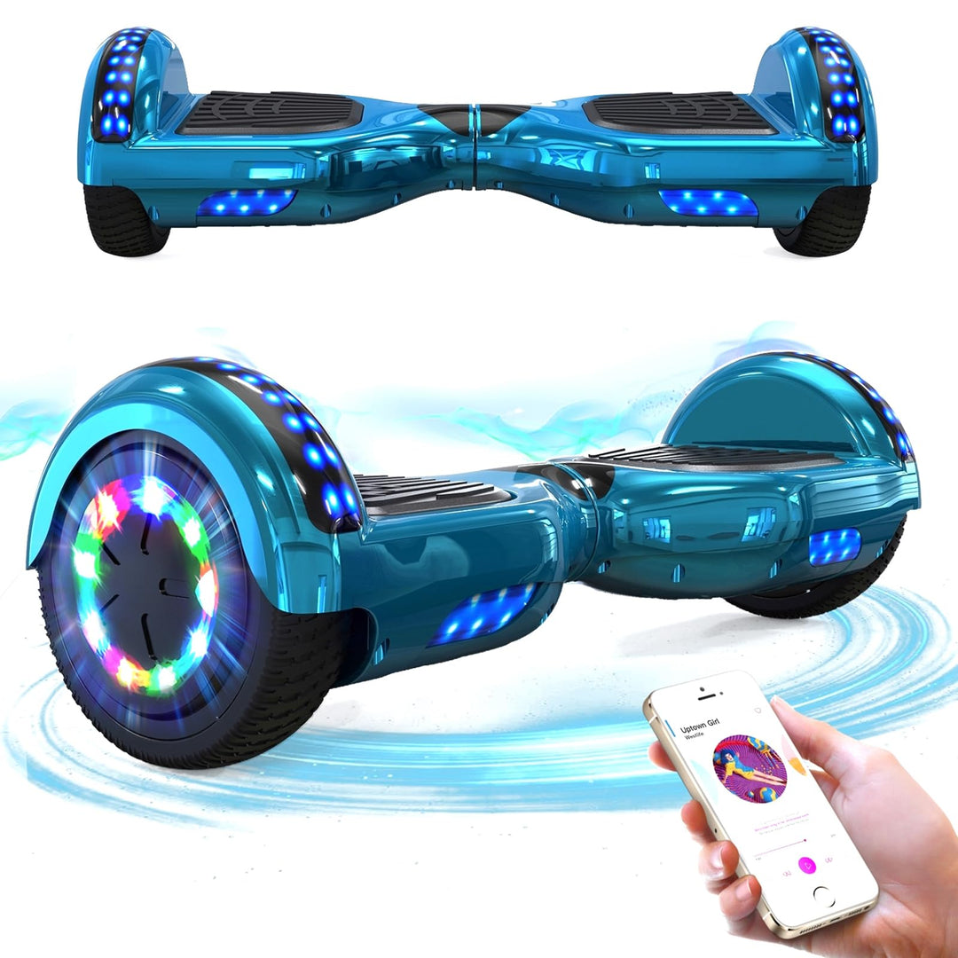 RCB Hoverboards 6,5 Zoll Skateboard Kinder und Jugendliche Hoverboards mit Bluetooth - Led Licht Seg