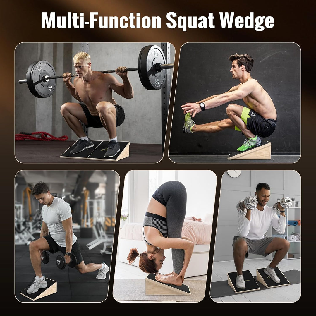 Sportneer Wadendehner Schrägbrett 540 KG – 15° / 20° Slant Board für Knieretter, Squat Wedge, Kraftt