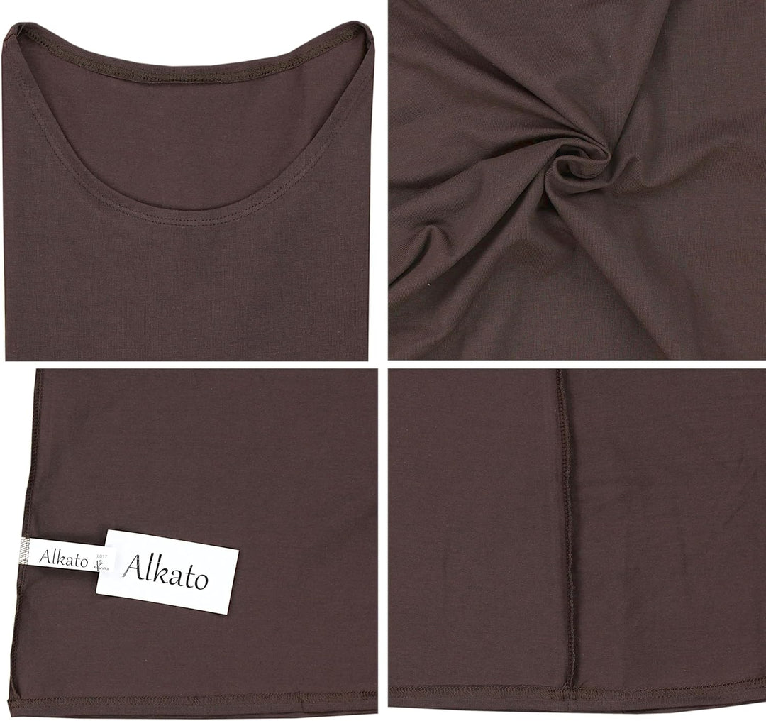 Damen Shirt 3/4 Arm mit Rundhals S Hellbraun, S Hellbraun