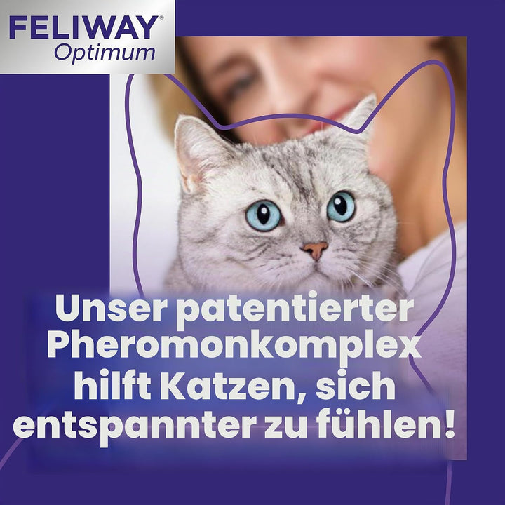 Feliway Optimum - Anti-Stress voor Kat - Verdamper + Refill 48 ml