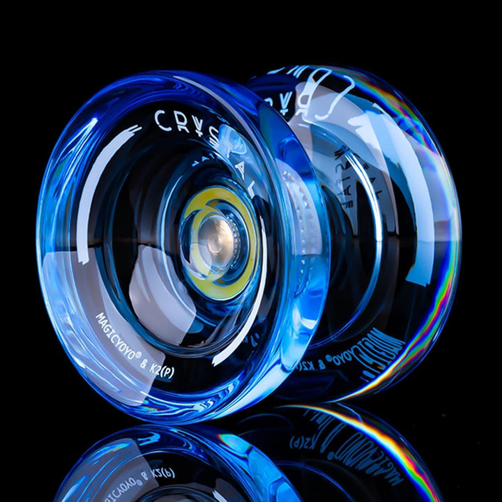 Reaktionsfähiges JoJo für Kinder K2 Crystal Blue, Kunststoff JoJo, professionelles Yoyo mit Nicht re