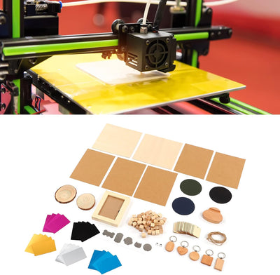 Material Kit, Material Kit 11 Arten Material Edelstahl Kiefernholz DIY Herstellung CNC Lasergravur M