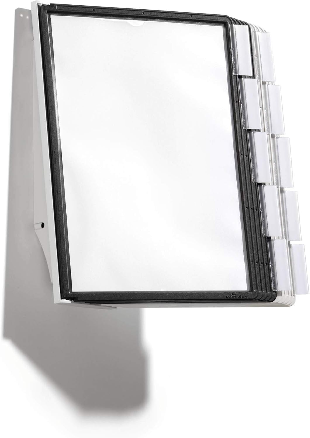 Durable Sichttafelsystem Sherpa Wall mit 10 Sichttafeln, 1 Stück, schwarz/grau, 563122 Wand 10 Tafel