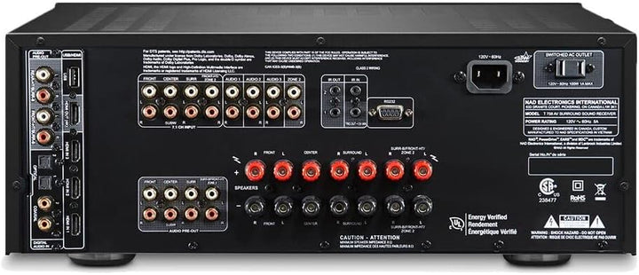NAD T758 V3i - A/V-Receiver - 4K Ultra HD Video-, Dolby Atmos- und DTS-X, Apple Airplay 2, BluOS, je