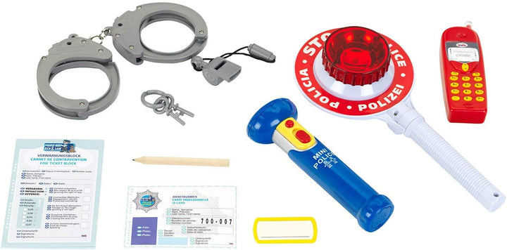 Theo Klein 8850 Police Unit Ben & Sam Set | Polizei-Zubehör-Set | Batteriebetriebene Taschenlampe un