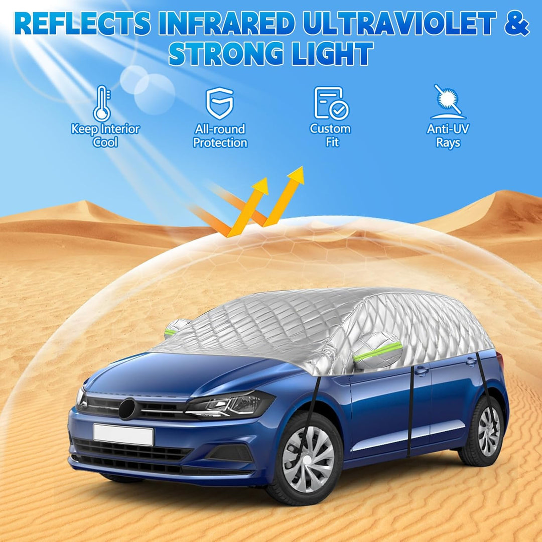 Halbe Autoabdeckung Ersatz für VW Polo MK5 MK6 Hatchback 2009-2023, Passgenaue Softtop-Dachschutz-Au