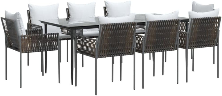 Festnight Poly Rattan Sitzgruppe Gartenmöbel Set mit Kissen Garten Essgruppe 8 Personen Gartenmöbel