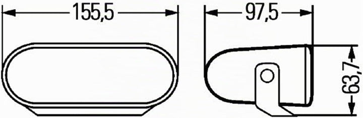 HELLA 1NA 008 284-001 FF/Halogen-Nebelscheinwerfer - FF 75 - 12V - Anbau - Lichtscheibenfarbe: glask