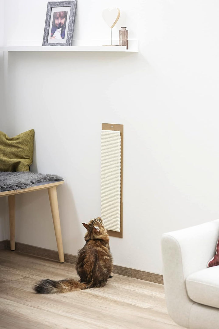 Kerbl Pet Sisalkratzbrett Maxi für Katzen, Wandkratzbrett, Möbelschutz, 70 x 17 cm
