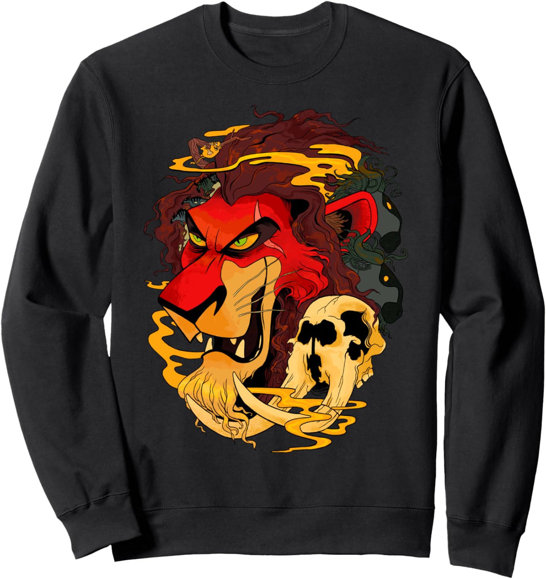 Disney Lion King Scar Red Hue Head Shot Sweatshirt