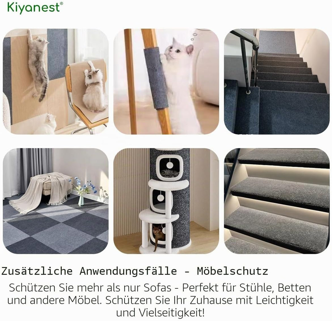 Selbstklebendes Katzenkratzbrett – Kratzspielzeug für Katzen – Zwei Grössen 200x40cm &amp; 30x100cm Warm