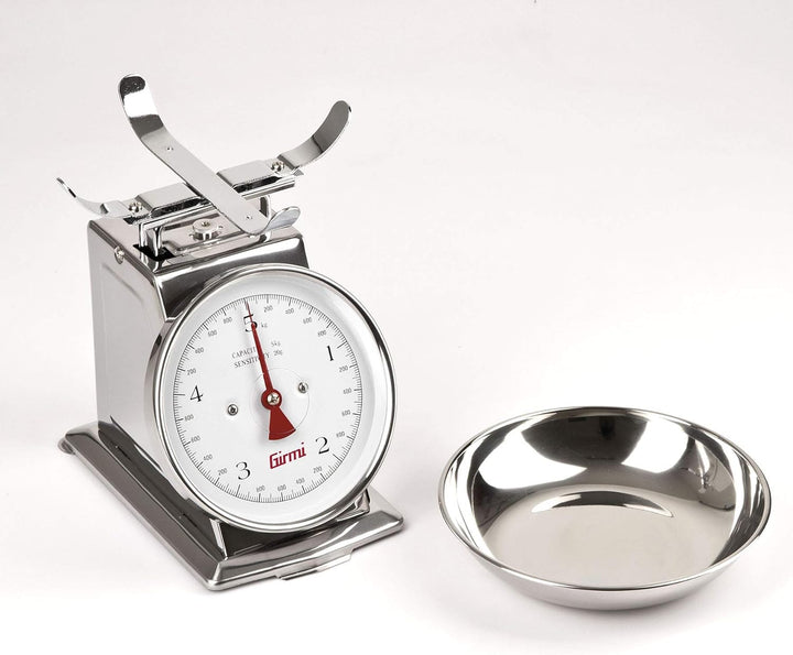 Girmi PS90 Mechanische Küchenwaage, 5 kg, Edelstahl