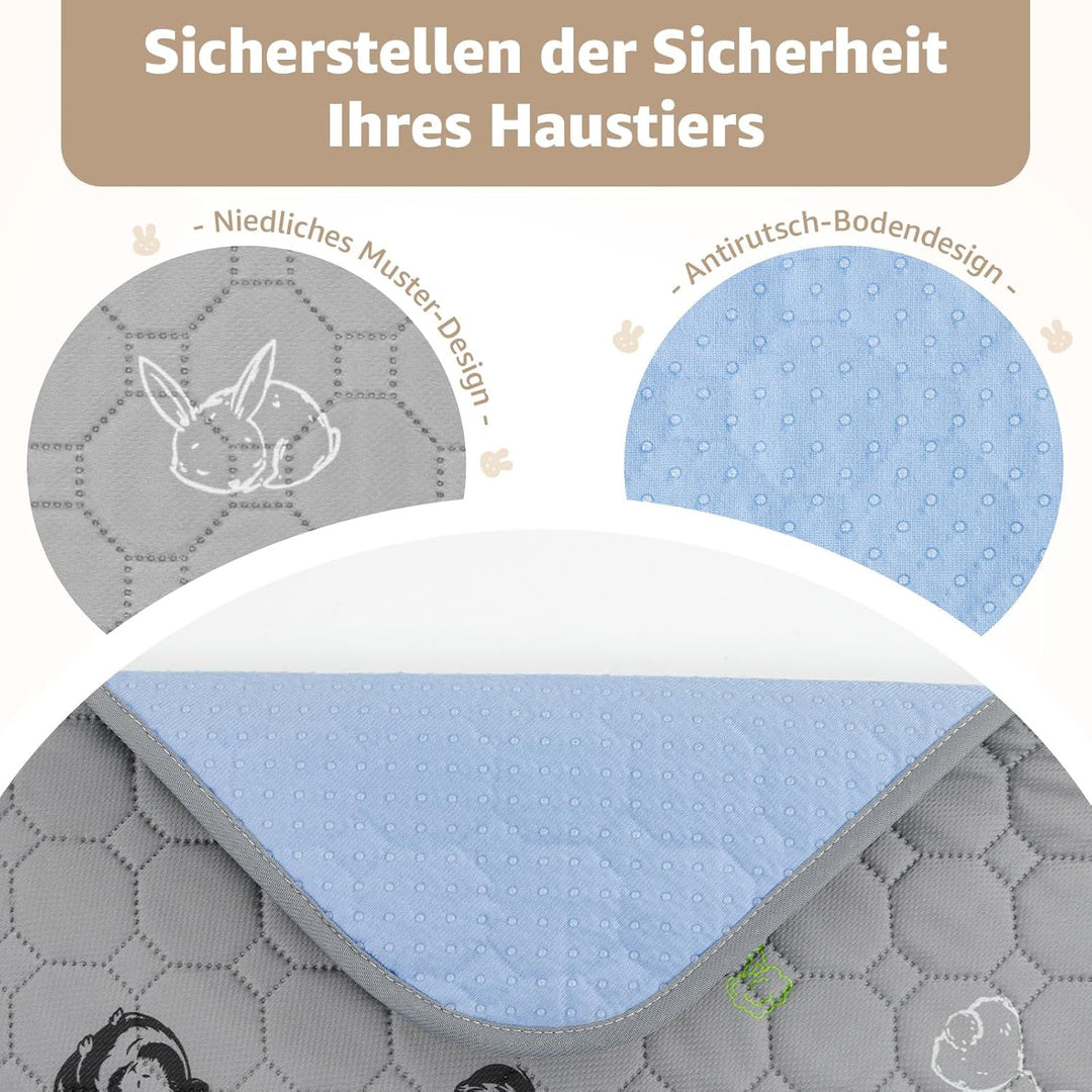 wasserdichte Pipipads für Meerschweinchen, super saugfähige PIPI unterlagen Kaninchen, Waschbare kle