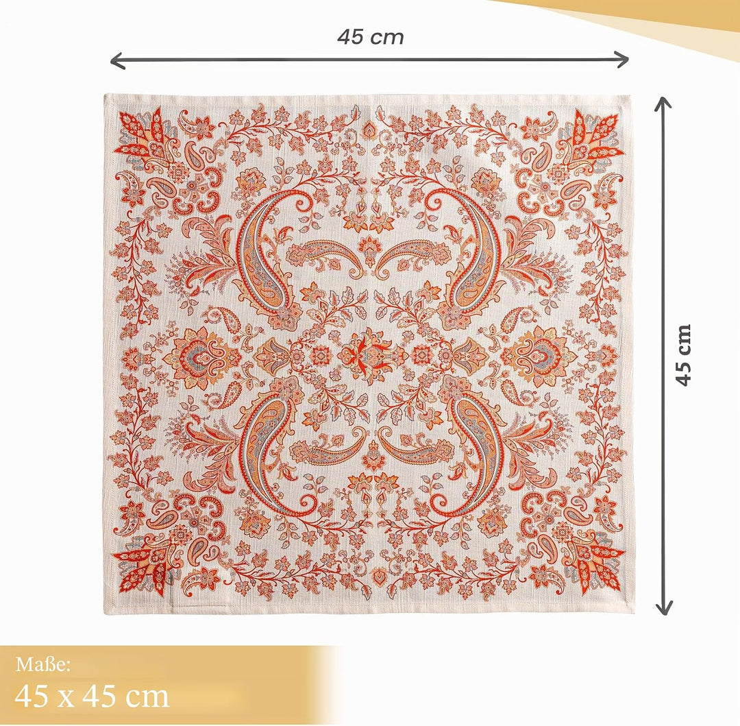 Maison d' Hermine Stoffservietten 4er Set aus 100% Baumwolle Wiederverwendbare Stoffservietten Weihn
