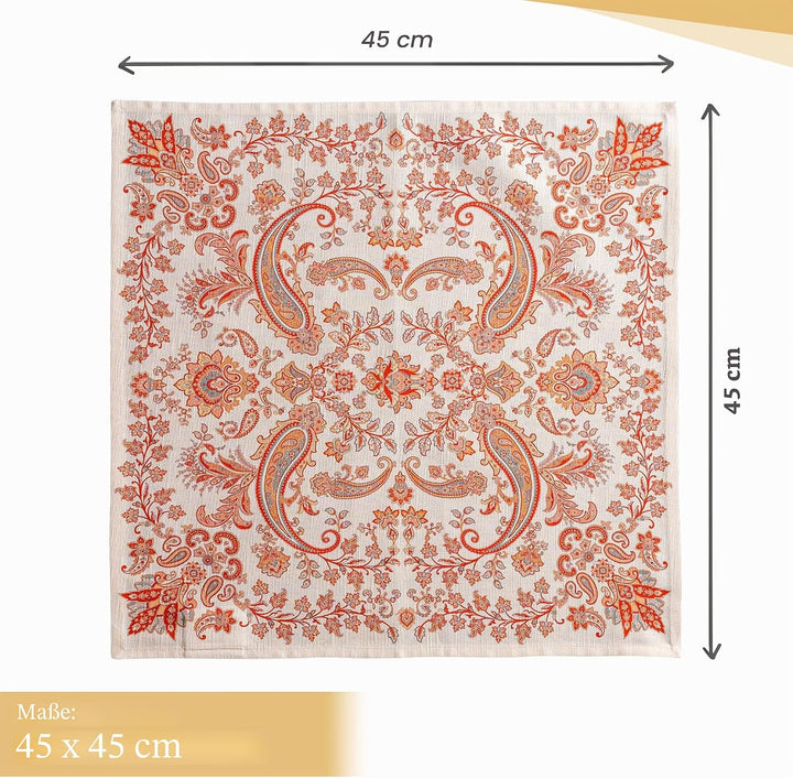 Maison d' Hermine Stoffservietten 4er Set aus 100% Baumwolle Wiederverwendbare Stoffservietten Weihn