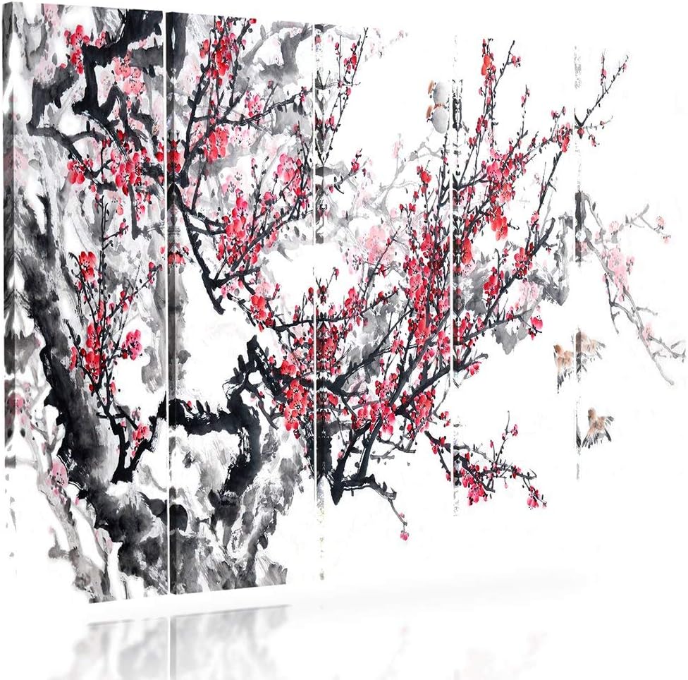 Feeby. Leinwandbild - 5 Teile - Bilder, Wand Bild, Wandbilder, Kunstdruck XXL, 5-Teilig, (JAPANISCHE