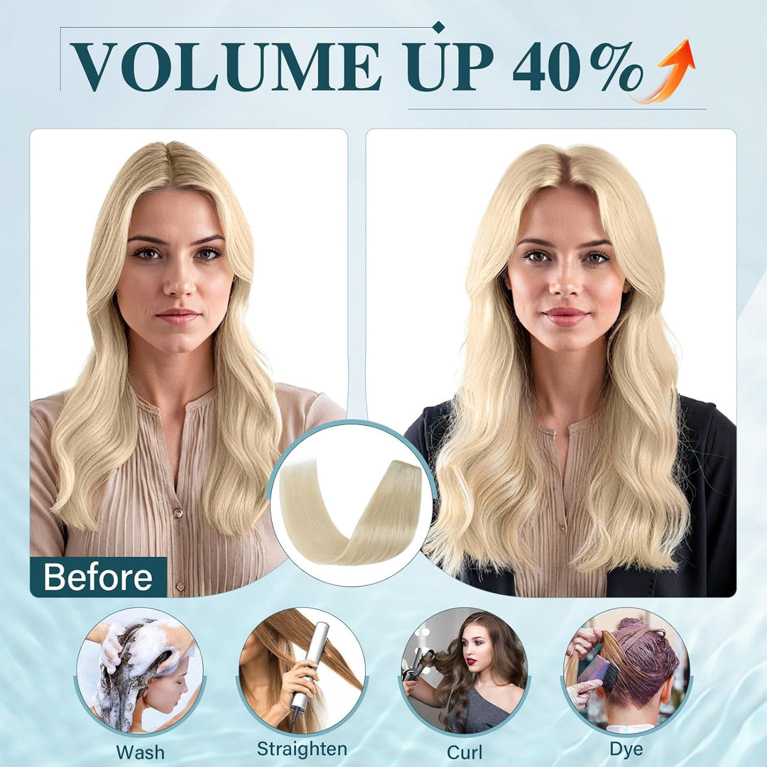 Elailite Clip in Extensions Echthaar, 5 Pcs Remy Haarverlängerung mit 12 Clips, 55cm-75g Glattes Haa