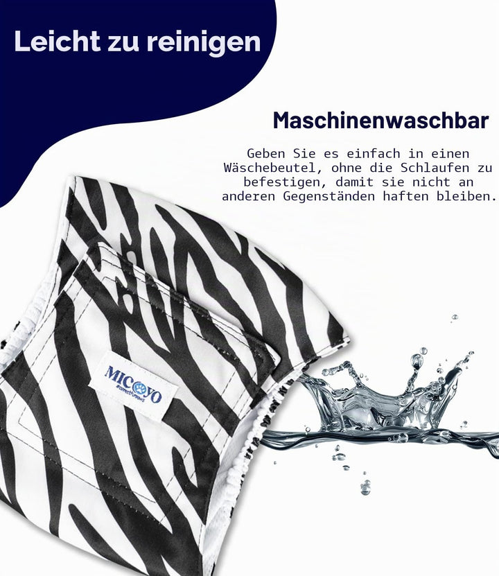 MICOOYO waschbare Bauchbänder für Rüden, wiederverwendbare Hundewindeln, saugfähig, mit verstellbare