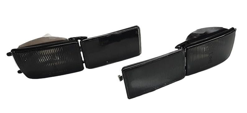 goingfast Front- Blinker Blinkleuchten + kurze Blenden Schwarz Set Links+Rechts Eintragungsfrei