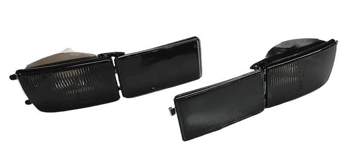 goingfast Front- Blinker Blinkleuchten + kurze Blenden Schwarz Set Links+Rechts Eintragungsfrei