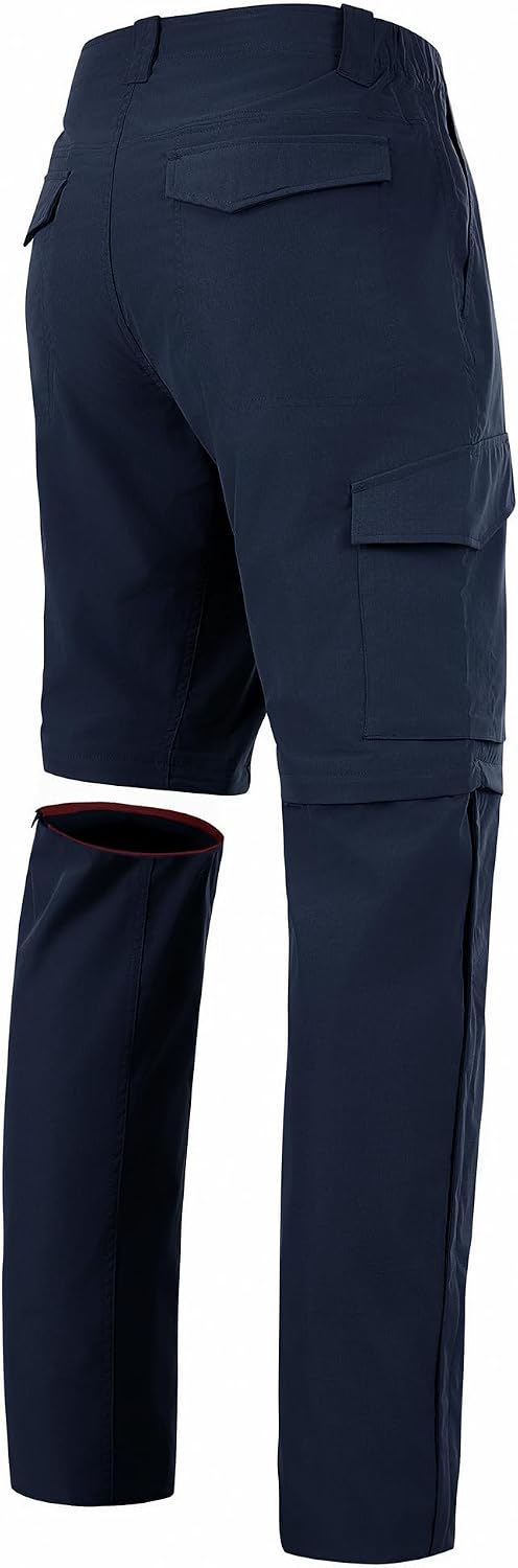 33,000ft Wanderhose Herren Zip Off Trekkinghose, Atmungsaktiv Abnehmbar Stretch Outdoorhose mit 6 Ta